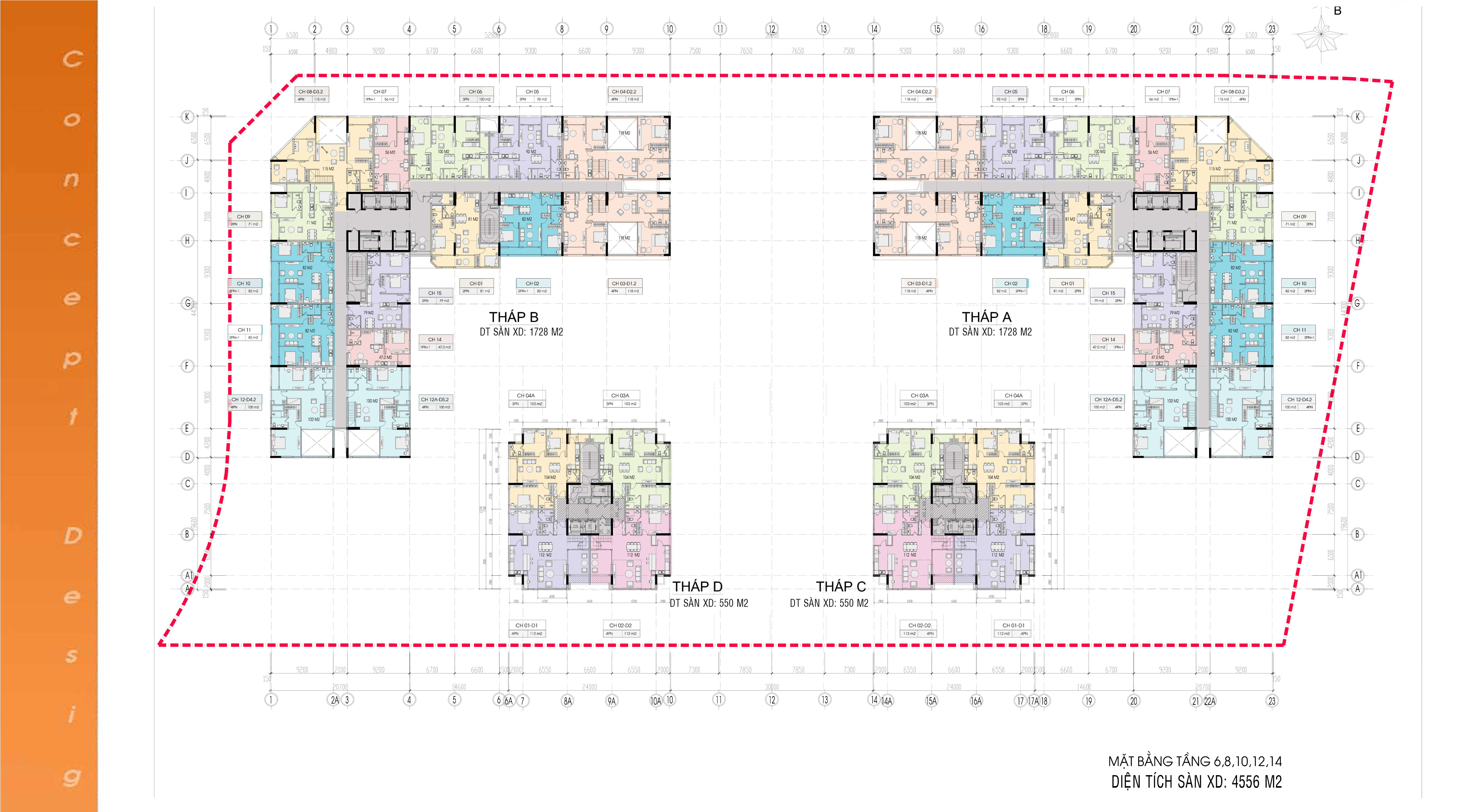 Mặt Bằng Platinum Long Biên
